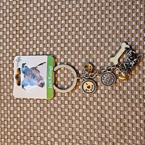 Jack Russell Terrier Charm Key Ring